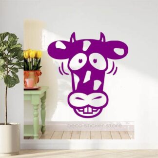 Sticker Autocollant Vache rigolote à personnaliser