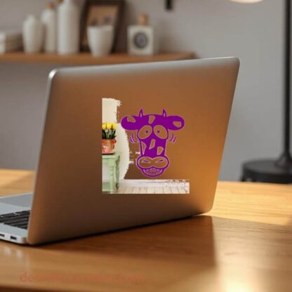 Sticker Autocollant Vache rigolote à personnaliser