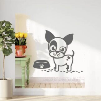 Sticker autocollant  Chiot mignon à personnaliser