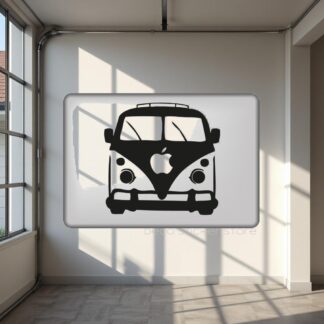 Sticker autocollant bus hippies macbook