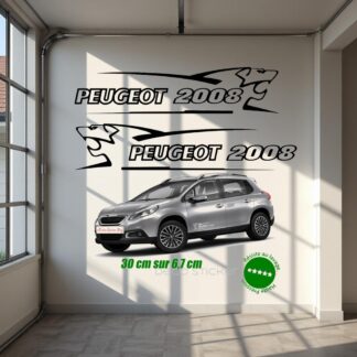Sticker autocollant Peugeot 2008 30 cm lion V1