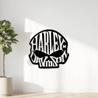 Sticker autocollant crâne Harley Davidson modèle 5