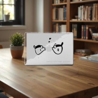 Sticker autocollant MacBook Poissons Love