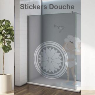 Autocollant douche lotus indien
