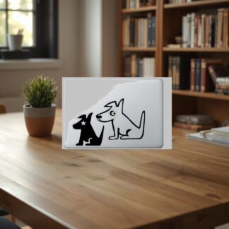 STICKER MACBOOK Chien étoile  - 13" 15" 17" 19"