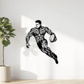 Sticker Autocollant joueur rugby tribal SPORT  SPR34