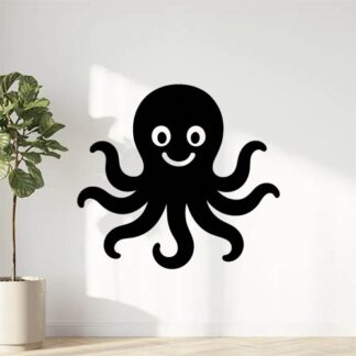 Sticker autocollant un poulpe joyeux décoration decostickerstore - SYL690