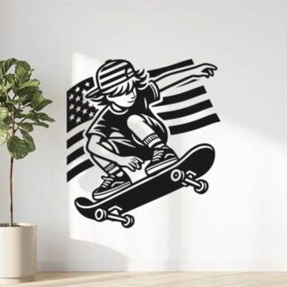 sticker autocollant skateboard sport américain 1 TY7GZ