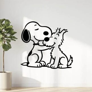 Sticker autocollant Snoopy ami avec Milou décoration decostickerstore - UEXGCH