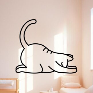 sticker autocollant animaux chat zen yoga 2 UYDHA