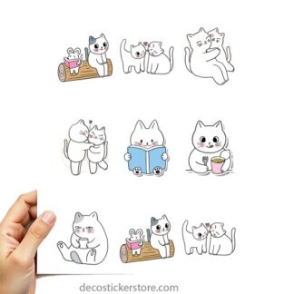 Gommettes planche 10x15cm chats V9GTA