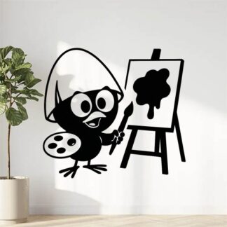 Sticker autocollant Calimero peintre décoration decostickerstore - HQGACG