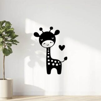 Sticker Autocollant girafe coeur animaux  VK70