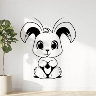 Sticker Autocollant lapin animaux  VK71