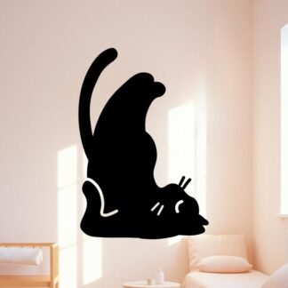 sticker autocollant animaux chat zen yoga 6 VKCLT