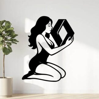 Sticker autocollant Fille sexy aime logo Renault Scenic décoration decostickerstore - VUEEJR