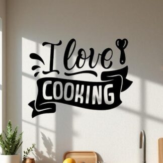 Sticker Autocollant I love cooking cuisine W87291