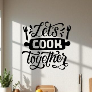 Sticker Autocollant Lets cook cuisine W87293