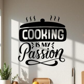 Sticker Autocollant Cooking is my passion cuisine W87299