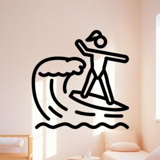 sticker autocollant surf plage mer 5 WVZRL