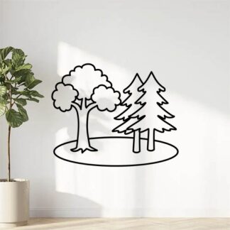 sticker autocollant arbre forêt fleur 3 X5VPR