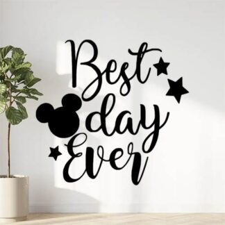 Sticker Autocollant Mickey best day ever Disney X87298