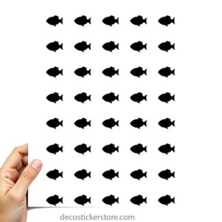 40 gommettes adhésives poisson 1 XH7UV