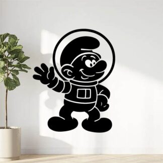 Sticker autocollant Schtroumpf cosmonaute décoration decostickerstore - XJ2ZZE