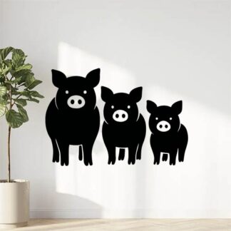 Sticker autocollant 3 cochons décoration decostickerstore - Y3PVDH