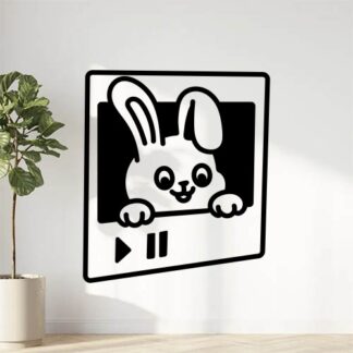 sticker autocollant animaux lapin Z91UB