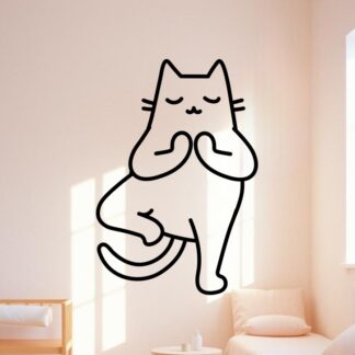 sticker autocollant Animaux chat zen yoga 8 Z930M