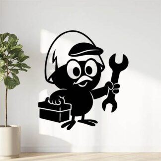 Sticker autocollant Calimero garagiste décoration decostickerstore - YA6ECW