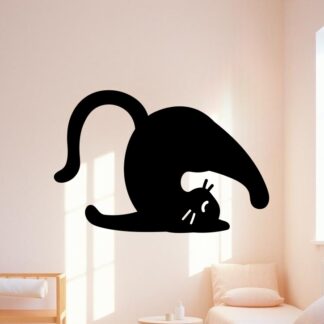 sticker autocollant animaux chat zen yoga 5 ZTYYJ