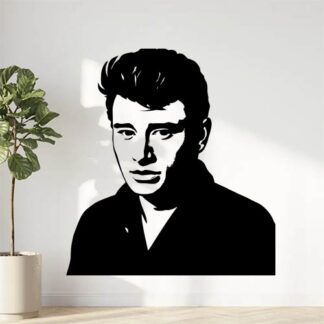 Sticker autocollant Johnny Halliday jeune décoration decostickerstore - HSZDEM