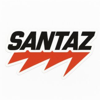 Autocollant Écriture majuscule du mot SANTAZ avec une police d'écriture proche ou similaire à la marque de VTT SANTA CRUZ décoration decostickerstore - WTC41O