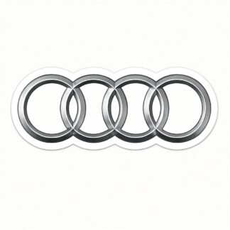 Autocollant Logo Audi en gris décoration decostickerstore - 2NSSAG