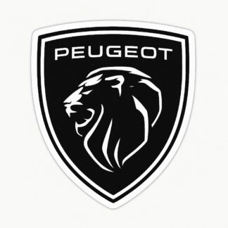 Autocollant Logo Peugeot Nouveau en noir décoration decostickerstore - JAWWLK
