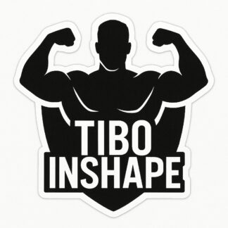 Autocollant Logo Tibo Inshape en noir décoration decostickerstore - R1YQK6
