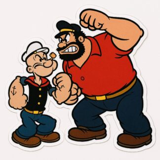 Autocollant Popeye et Brutus décoration decostickerstore - QJRZQC