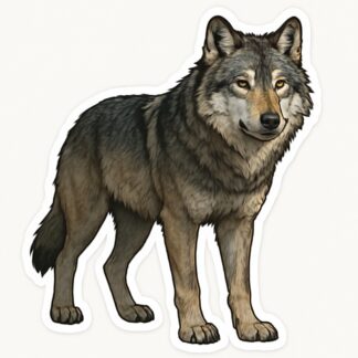 Autocollant Un vrai loup décoration decostickerstore - UQURKK