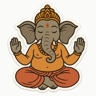 Autocollant ganesha éléphant zen décoration decostickerstore - NEBYYV