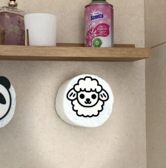 support 3D mural de papier wc mouton 24GW4