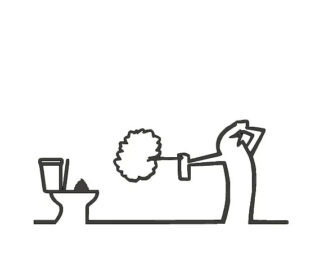 sticker autocollant la_linea wc pictogramme HKC0H