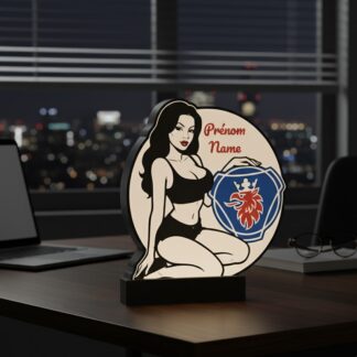 Lampe 3D boîte à lumière Scania avec prénom XUPTS