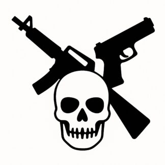 Sticker autocollant Armes et crânes décoration decostickerstore - EN9OIS