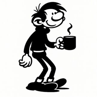 Sticker autocollant Gaston Lagaffe décoration decostickerstore - 3CA3QM