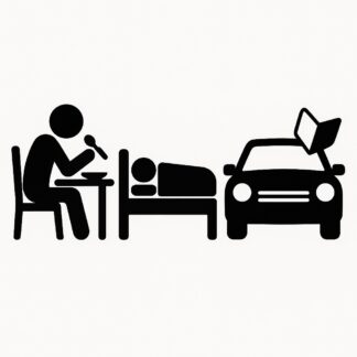 Sticker autocollant JDM « manger dormir » décoration decostickerstore - EHRV7B