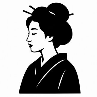 Sticker autocollant Une femme japonaise geisha décoration decostickerstore - 4TM9VS