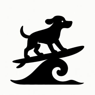 Sticker autocollant chien surfant décoration decostickerstore - ZJEZZW
