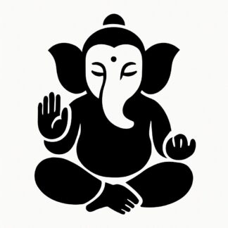 Sticker autocollant ganesha éléphant zen décoration decostickerstore - URWQJL